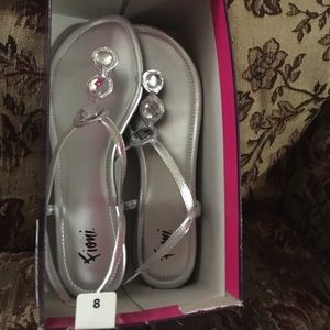 Silver sandals